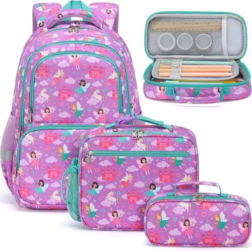 Vista 11 de Fimibuke - Mochila escolar impermeable para niñas y niños, 3 unidades Camiones de construcción A1.yellow