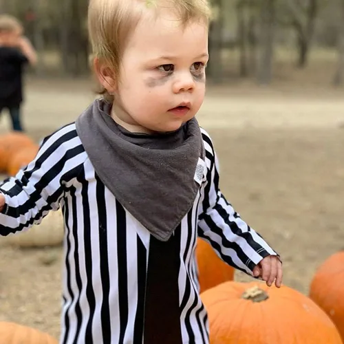 Vista 5 de Traje de Halloween para bebé niño recién nacido a rayas mameluco