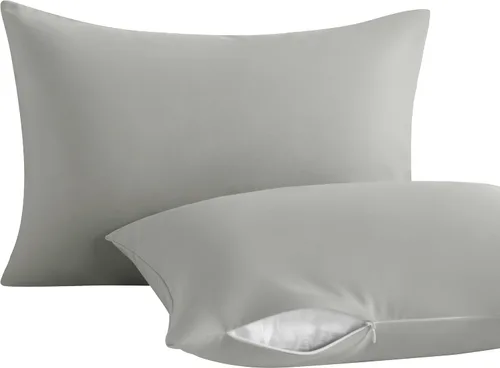 Vista 15 de NTBAY Paquete de 2 almohadas con fundas de almohada de algodón egipcio, relleno alternativo de algodón suave de 13 x 18 pulgadas, almohadas sobre