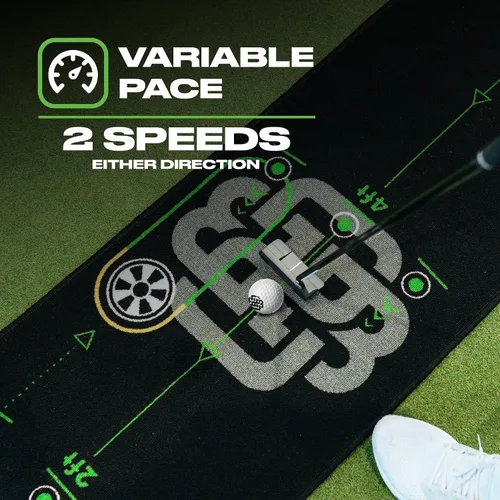 Vista 4 de Back 2 Basics Tapete de Putting de Golf de 10 pies - Green de Putting Interior Premium, Putting de Golf Realista para Entrenamiento - Tapete