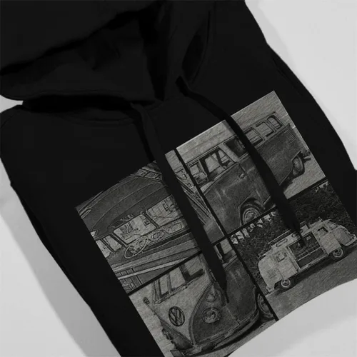 Vista 4 de Volkswagen Campervan 1949 Various Sketches - Sudadera con capucha para hombre