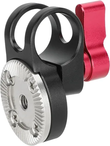 Vista 7 de CAMVATE Abrazadera de varilla de 0.748 in con roseta estilo ARRI (negro)
