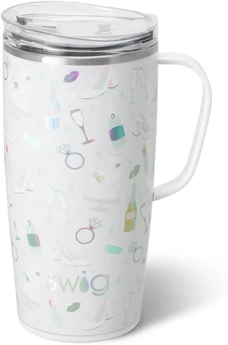 Vista 32 de Swig Life Taza de Viaje de 18 oz, Vaso Aislante con Asa y Tapa, Taza de Café de Viaje, Compatible con Portavasos, Acero Inoxidable, Vaso de 18 oz