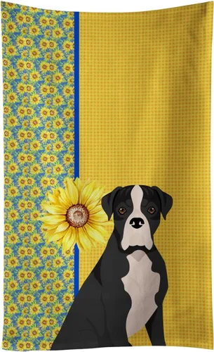 Vista 42 de Caroline's Treasures WDK5313KTWL - Toalla de cocina con diseño de girasoles de verano, color negro y tostado, Airedale Terrier, toalla de mano