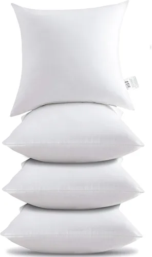Vista 10 de HITO 12x20 Insertos de almohada (Juego de 2) - Fundas de almohada decorativas 100% algodón con relleno de alternativa al plumón, color blanco