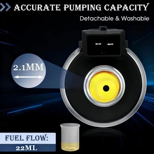 Vista 4 de Bomba de combustible para calentador diésel, 12V/24V 22ML, calentador de aire de gas más silencioso, bomba de combustible eléctrica para calentador
