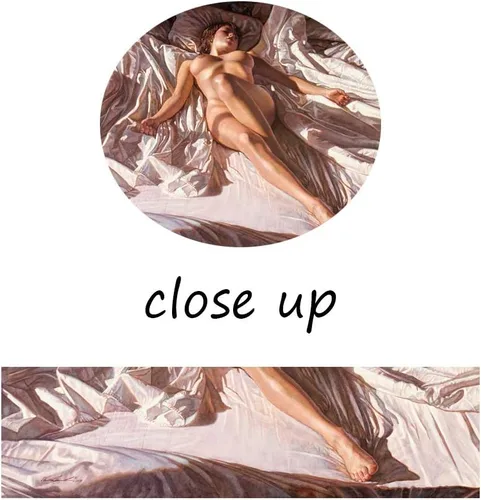 Vista 5 de Lienzo extra grande sexy chica desnuda durmiendo en la cama, arte de pared con marco de madera sexy para mujeres desnudas, obras de arte, arte