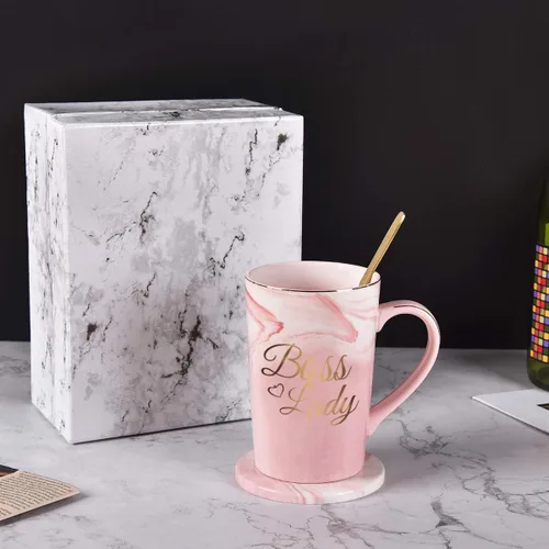Vista 3 de Taza de café Boss Lady para mujeres, regalos Boss Lady para mujer jefa, taza de café de apreciación para jefa, taza para el día de la jefa, taza