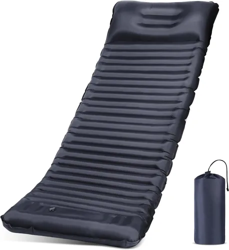 Vista 10 de Colchoneta de dormir para camping, extra grueso, 4.7 pulgadas, colchoneta inflable ultraligera e impermeable con colchón de aire integrado