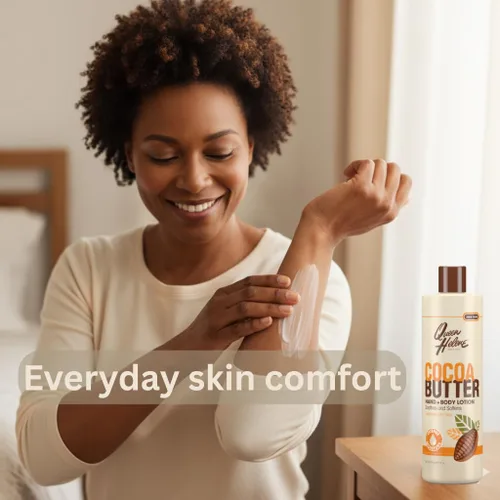 Vista 2 de Queen Helene Loción para manos y cuerpo de manteca de cacao – Fórmula ultra hidratante para una piel suave y radiante, 16 onzas, paquete de 3