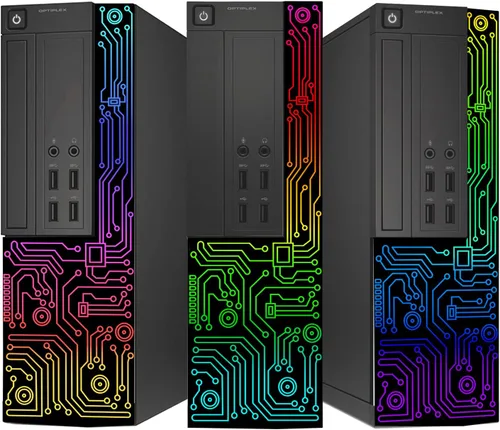 Vista 3 de Dell Optiplex - Computadora de escritorio pequeña (SFF), Intel i5 de cuatro núcleos (3.2 GHz), RAM DDR3 de 16 GB, SSD de 512 GB, monitor de 24