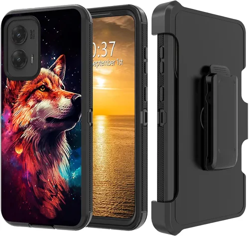 Vista 93 de Funda para Moto G Stylus 5G 2023 con funda de clip para cinturón y soporte, resistente de doble capa, resistente a prueba de golpes, para Motorola