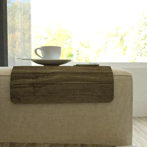 Vista 4 de Ultimate Premium Products Celine - Juego de 2 bandejas de madera para sofá, bandeja para reposabrazos para sofá, plegable, flexible, con 15.8 x 11