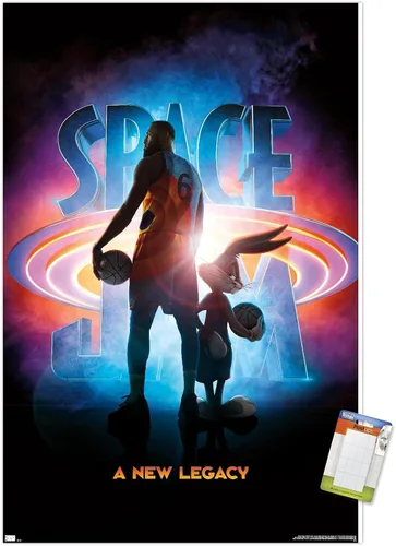 Vista 11 de Trends International Space Jam: A New Legacy - Póster de pared de teaser, 22.4 pulgadas de largo x 14.7 pulgadas, versión enmarcada en madera