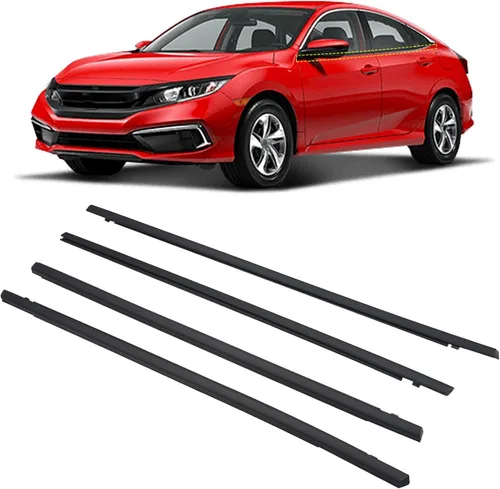 Vista 8 de 4 unidades de cinturón de sellado para ventana de puerta exterior de automóvil compatible con Honda Vehicle Civic 2006-2011, repuesto #72410-SNA-A01