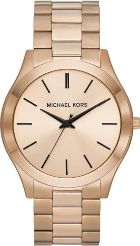 Vista 8 de Michael Kors Reloj de gran tamaño Slim Runway para hombre, reloj de acero inoxidable para hombres