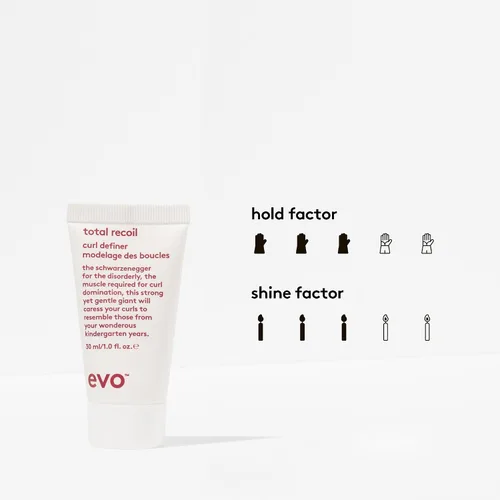 Vista 4 de EVO Total Recoil Curl Definer - Crema hidratante definidora de fuerte sujeción - Mejora el patrón natural de rizos y reduce el encrespamiento
