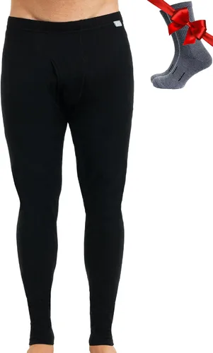 Vista 12 de Pantalón de primera capa de lana merina para hombre, 100% lana merina, peso pesado, medio, ligero, ropa interior térmica Long Johns y calcetines .