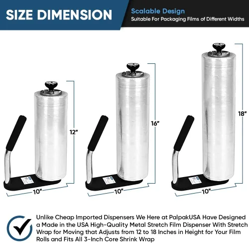 Vista 2 de PalPak100 - El dispensador líder de película elástica - Capacidad para película elástica de 12 a 18 pulgadas - Resistencia industrial ligera