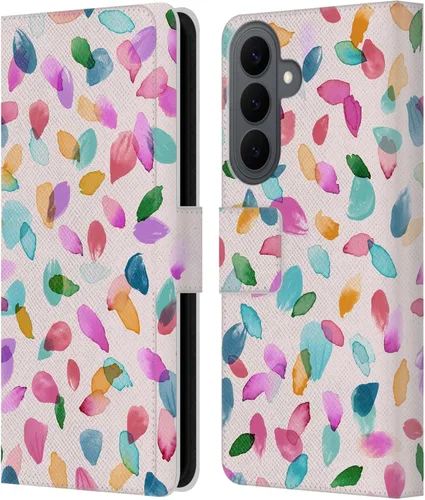 Vista 220 de Head Case Designs Officially Licensed Ninola Ditsy Flowers Yellow Nature Bold Leather Wallet Case Compatible with Samsung Galaxy A07 4G