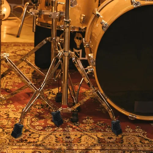 Vista 9 de 3pcs Rubber Drum Feet, Black Anti Slip Protectors