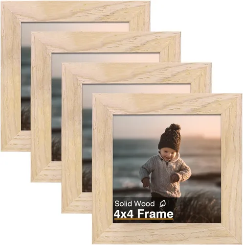 Vista 137 de KINLINK Marco de fotos de 3.5 x 5 pulgadas, marco de madera maciza color negro ceniza con plexiglás para mesa y montaje en pared, marco de fotos
