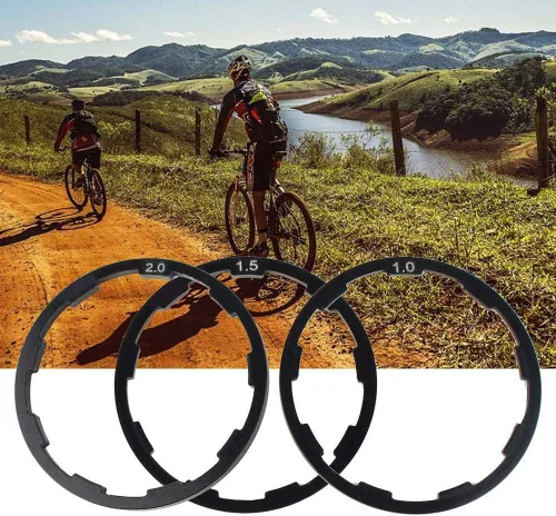 Vista 3 de Qii lu Freewheel espaciador para ciclos, espaciador de cubo de rueda de bicicleta, 3 piezas 0.039 in+0.059 in+0.079 in bicicleta volante hub