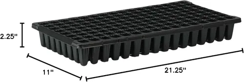 Vista 7 de Bootstrap Farmer Bandejas de inicio de semillas de 128 celdas extra fuertes, paquete de 5, bandeja de plántulas 1020 insertos