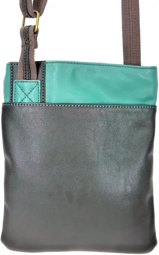 Vista 8 de Chala Bolsa de mensajero con doble cremallera y bolsa de regalo