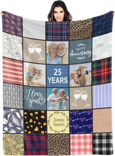 Vista 32 de Mantas personalizadas con foto, manta de fotos personalizada, mantas personalizadas con imagen, regalos personalizados para mujeres, hombres