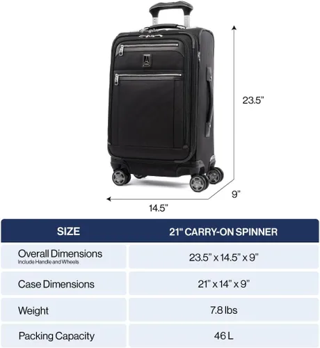 Vista 6 de Travelpro Platinum Elite-Softside - Maletas expansible con ruedas giratorias, Espresso intenso), 409186104
