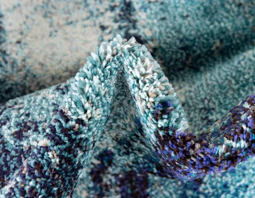 Vista 7 de Unique Loom Jardin Collection - Alfombra para múltiples áreas, abstracta, vibrante., Polipropileno, Azul