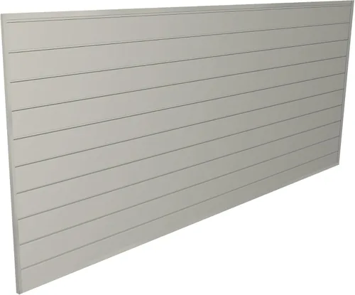 Vista 10 de Proslat 88104 Organizador de Garaje de Pared Ranurada de PVC Resistente, Sección de 4 Pies por 4 Pies, 10 Paneles, Carbón Carbón vegetal