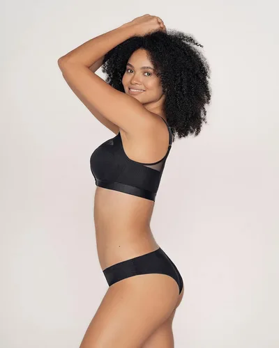 Vista 3 de Cómodo sujetador corrector de postura con cierre frontal con copas de contorno, sujetadores inalámbricos para mujer