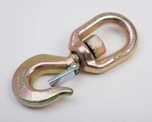 Vista 2 de Hi-Gear Ganchos giratorios de elevación de 2 toneladas para cadenas de elevación, capacidad de trabajo de 4,400 libras, gancho de ojo giratorio