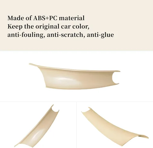 Vista 5 de Cubierta de manija de puerta compatible con BMW X5 Series E70/E70 LCI 2008-2013, BMW X6 Series E71/E72 2008-2014 (3 piezas) (beige)