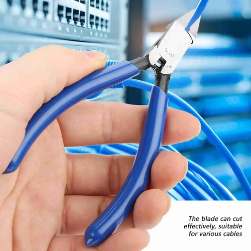 Vista 5 de Alicates diagonales eléctricos de 4 "Mini Alicates diagonales de alta dureza Cable de alambre Snips Flush Cutter Snips Cutting Nippers Herramientas