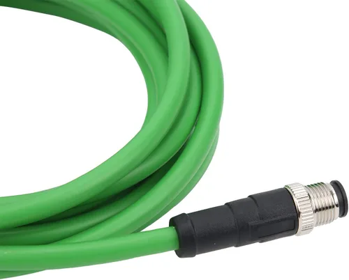 Vista 7 de Kadimendium al cable industrial RJ45 de Ethernet IP67Connecting línea 16.4 ft/16 4ft longitud D código 4pin cable macho
