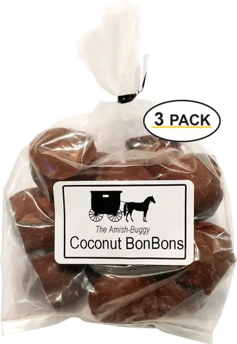 Vista 3 de Amish Home Made Candies - Tres bolsas de 8 onzas (bombones de coco)