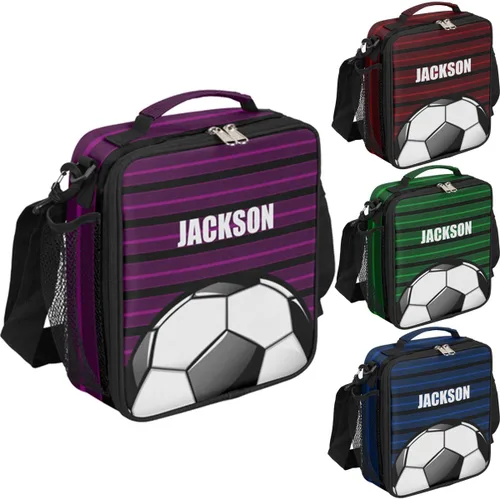 Vista 20 de Bolsa de almuerzo personalizada para niñas, niños, adolescentes, hombres y mujeres, regalo personalizado, bolsa de almuerzo de voleibol, color dorado