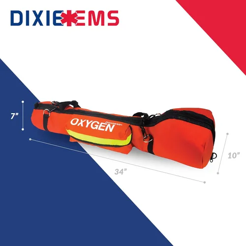 Vista 7 de Bolsa de hombro O2 para cilindro y suministros de tamaño E, paquete de transporte de tanque de oxígeno con relleno