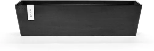 Vista 12 de Ecopots Bruges - Maceta compuesta rectangular moderna y duradera para interiores y exteriores, a base de reciclaje, color gris oscuro, 17.75 pulgadas
