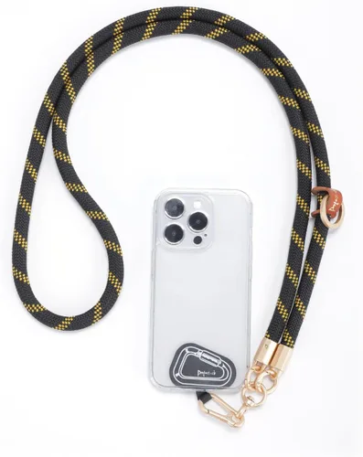 Vista 21 de Cordón para teléfono celular ×1, Pestaña de sujeción ×2, Correa de teléfono ajustable universal, Cruzada, Cordón para el cuello, Correa de cuerda