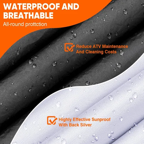 Vista 3 de NEVERLAND Funda impermeable para cuatrimoto de 4 ruedas con hebilla, a prueba de polvo, anti rayos UV, resistente al viento, para todo