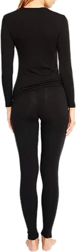 Vista 2 de Emprella Ropa interior térmica para mujer, conjunto de ropa de capa base ultra suave para mujer