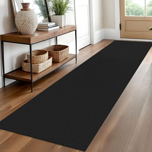 Vista 55 de EARTHALL Alfombra tejida de 2 x 3 pies, lavable para entrada, alfombra trenzada antideslizante, alfombra para puerta interior y exterior, alfombra