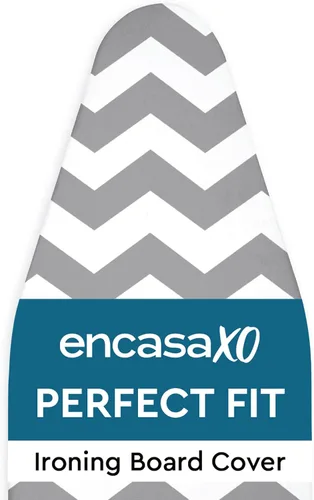 Vista 21 de Encasa XO Funda para tabla de planchar y almohadilla 42"x14" - Acolchado grueso de fieltro de 3mm, ajuste con cordón y bloqueo, fácil de colocar