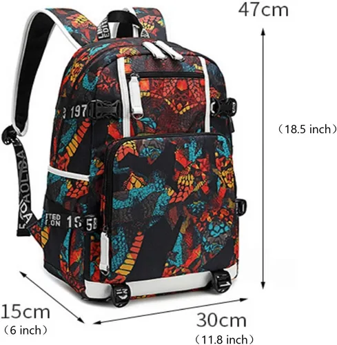Vista 2 de fanwenfeng Jugador de baloncesto Star J-ordan Número 23 Mochila multifunción Viaje Estudiante Mochila Fans Bookbag Para Hombres Mujeres, Varios
