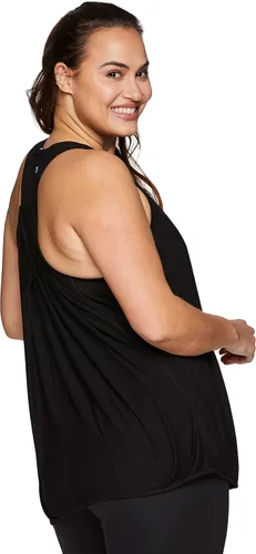 Vista 5 de RBX Active - Camiseta sin mangas para mujer, talla grande, relajada, a la moda, para entrenamiento y yoga