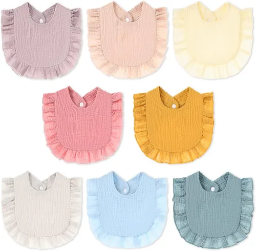 Vista 15 de Baberos de muselina para bebés, baberos para babero de dentición para bebé niña o niño de muselina de algodón